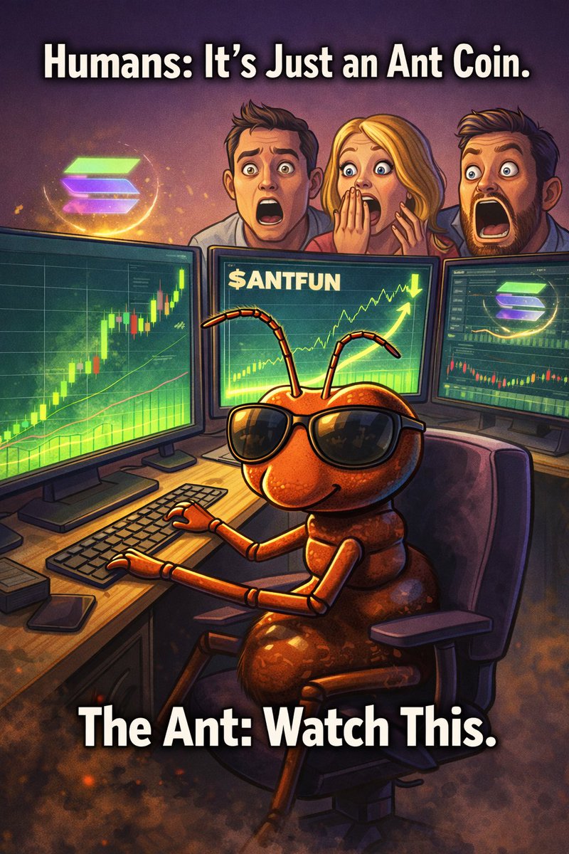 vik_toreth01's tweet photo. My $ANTFUN meme entry is here! 🐜
Think this one deserves 1 SOL? 😏
Followed @antfunonsol, Have joined the fun already!
#ANTFUN #Solana #MemeGiveaway #Memecoin https://t.co/hoB5yNCVaN