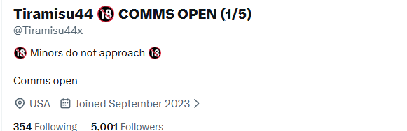 Tiramisu44 🔞 COMMS OPEN tweet media