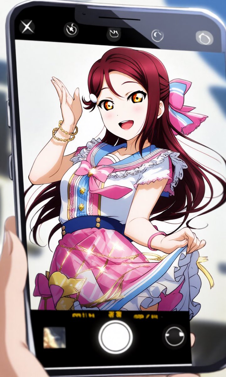 おは梨子😃🌸 今日はμ'sとAqoursのコラボショップに行ってパネルを撮り