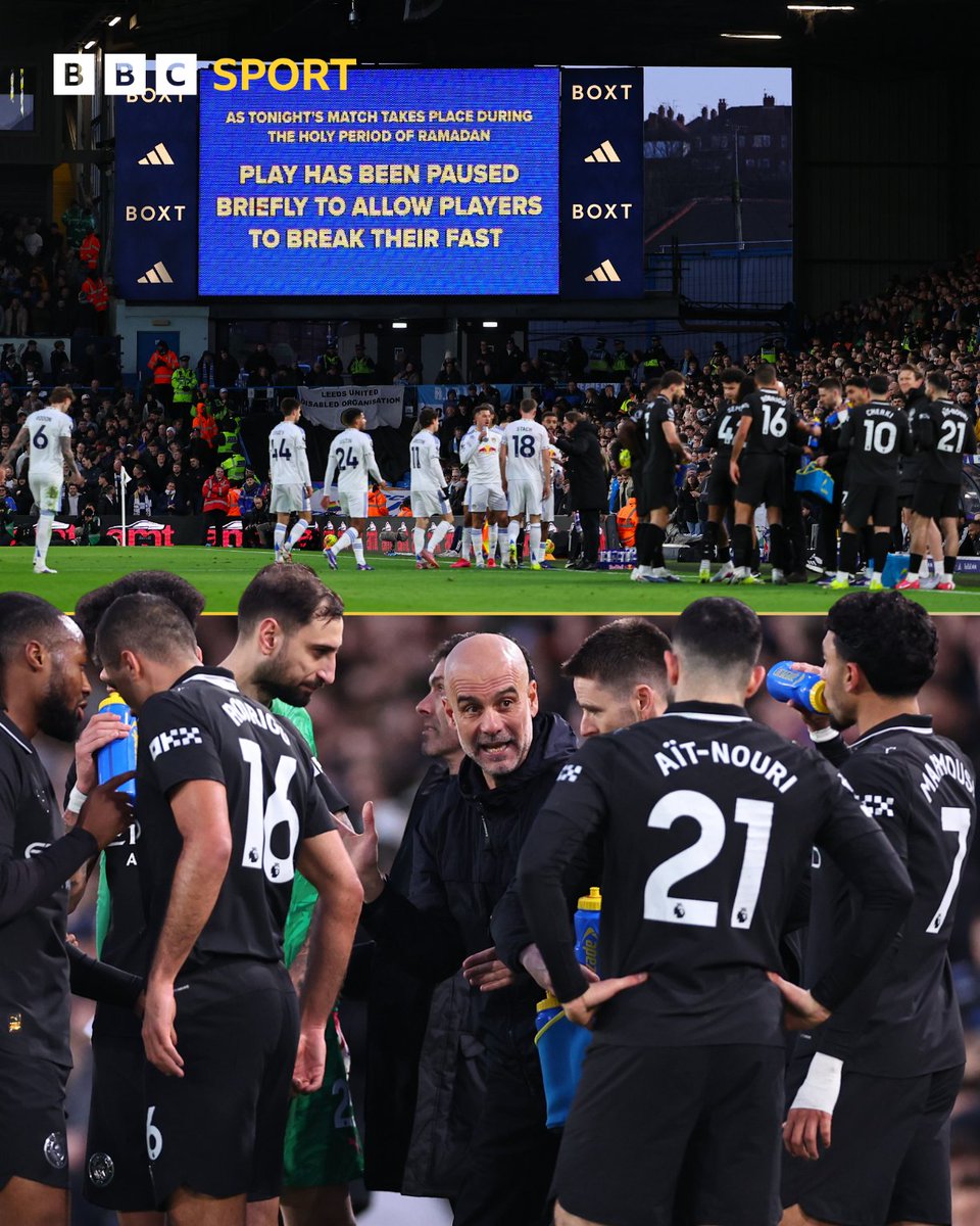 Pep Guardiola tentang Fans Leeds:

"Hormati keyakinan dan perbedaan. Itu prinsip dasarnya, itu aturannya. Bukan kami yang bilang, tapi Premier League sendiri yang menetapkan, 'Jika ada pemain yang ingin beristirahat sejenak karena sedang berpuasa, silakan, satu atau dua menit,