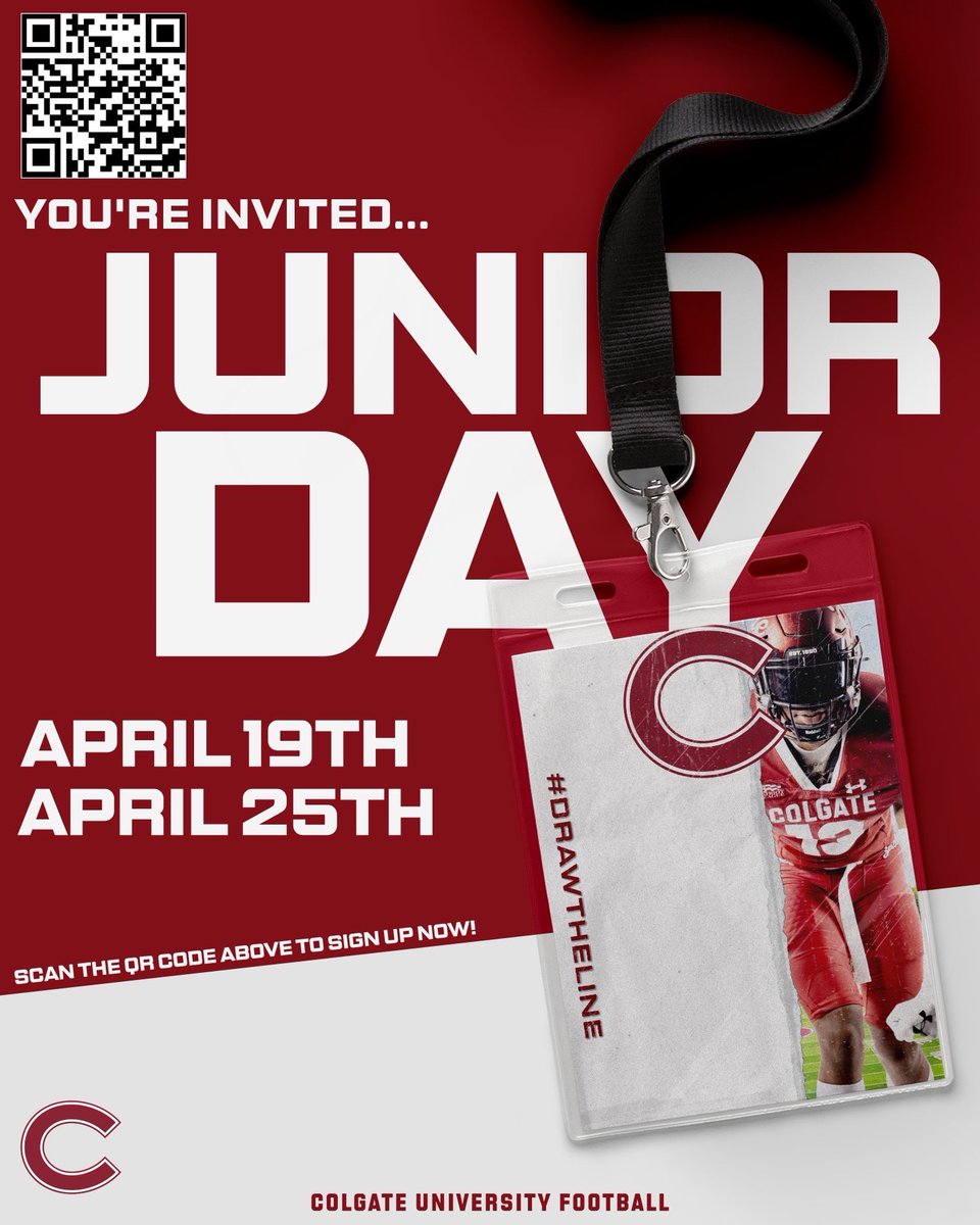 jake_okeefe11's tweet photo. Thank you @TajamirTorres and @ColgateFB for the personal invite to Junior Day. Very excited to keep building a relationship and learn more about the school.
@CoachTieri https://t.co/iZkU2UdTtU