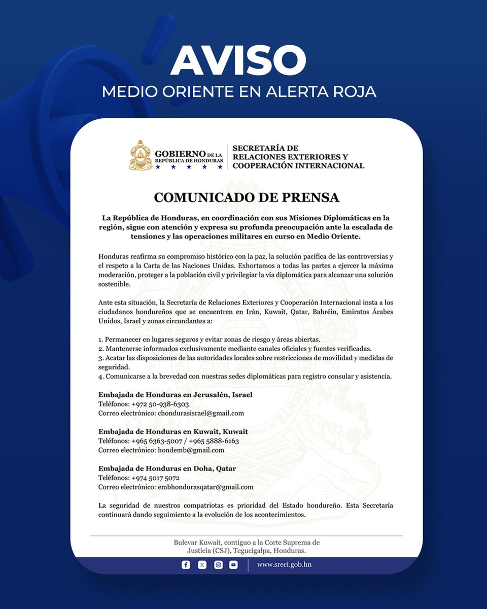 Cancillería Honduras (@cancilleriahn) on Twitter photo 