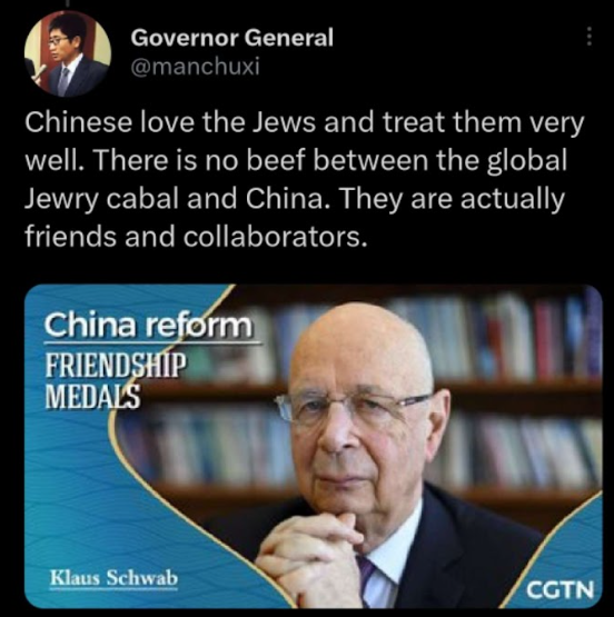 FORTRESSMAXXING's tweet photo. This is the "Manchurian" mongrel talking shit about North Korea, Iran, Russia &amp; Yemen lmao

1) Loves Hitler/Jews
2) Had to run away from China a few times to live in Canada
3) Hates South Chinese for being "brown and widenosed" (lol)
4) Wants to be White/Swedish
5) Has many alts https://t.co/p34Wn4zANo