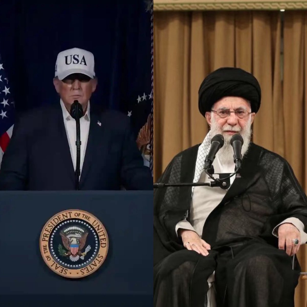 President Trump confirms that the Supreme Leader of the Islamic Republic of Iran, Ayatollah Ali Khamenei, is dead following joint U.S.–Israeli strikes on Iran.