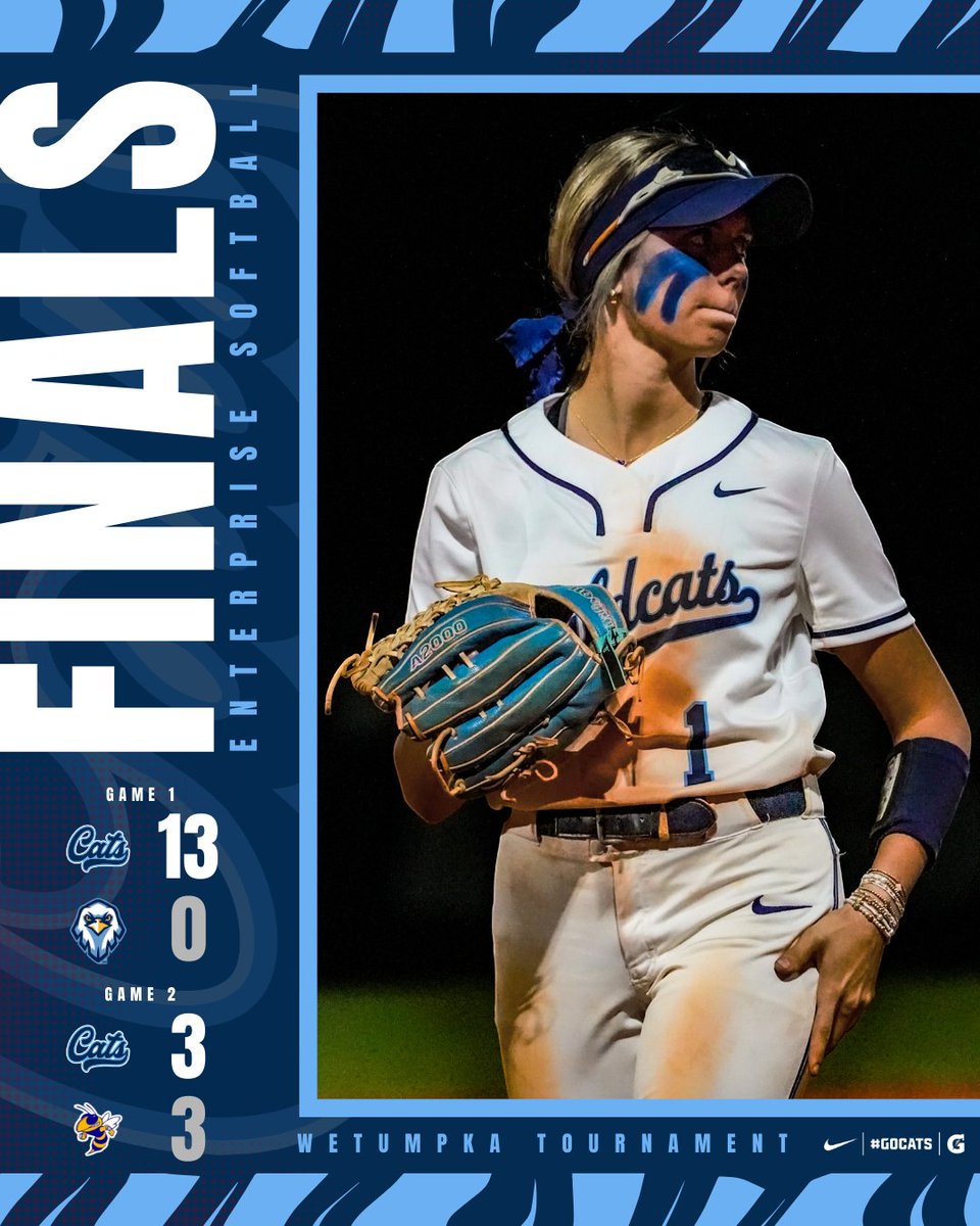 Finals from Day 2 of the Wetumpka Tournament! 

Defeated Calera 13-0 &amp; tied Curry 3-3!

| #GoCats