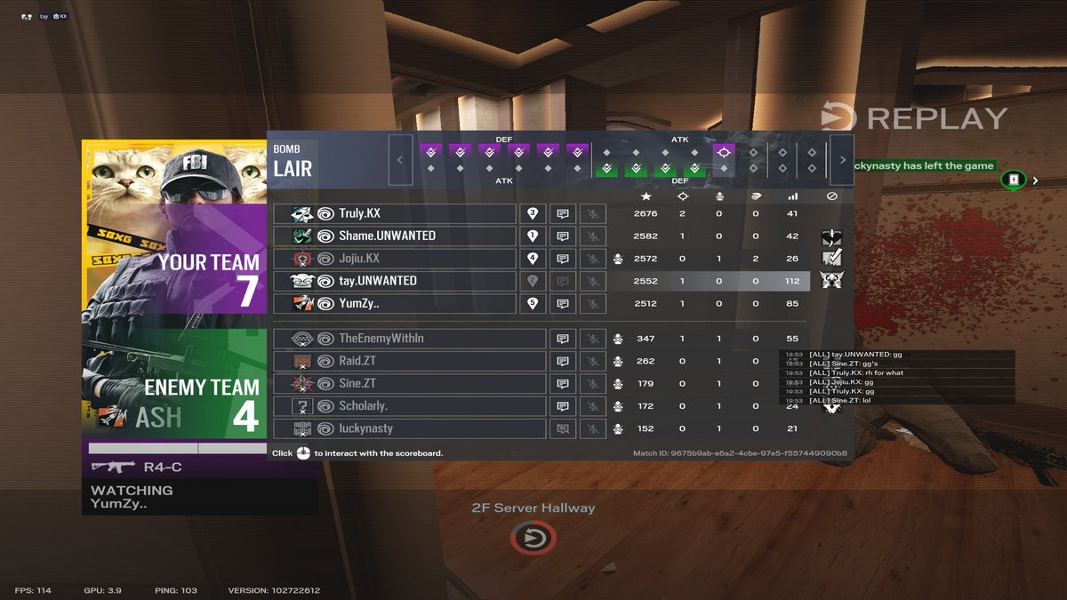 XGS - Rite of Passage | Match #2: 2-0
Well played <a href="/Zentrix_Esport/">Zentrix</a>, we had some difficulties hosting but still pulled through. 🏁 

MVP: <a href="/JojiuTGF/">Cayden</a> 

▫️ <a href="/JojiuTGF/">Cayden</a> 
▪️ <a href="/Trulyfrdat/">Truly</a> 
▫️ <a href="/NottShame/">Shame</a> 
▪️ @TayR6s 
▫️ <a href="/YumZy_R6/">YumZy</a> 
▪️ <a href="/SomeJayzee/">SomeJayZee</a> (Coach)

#KXWIN | #KodexEsports |