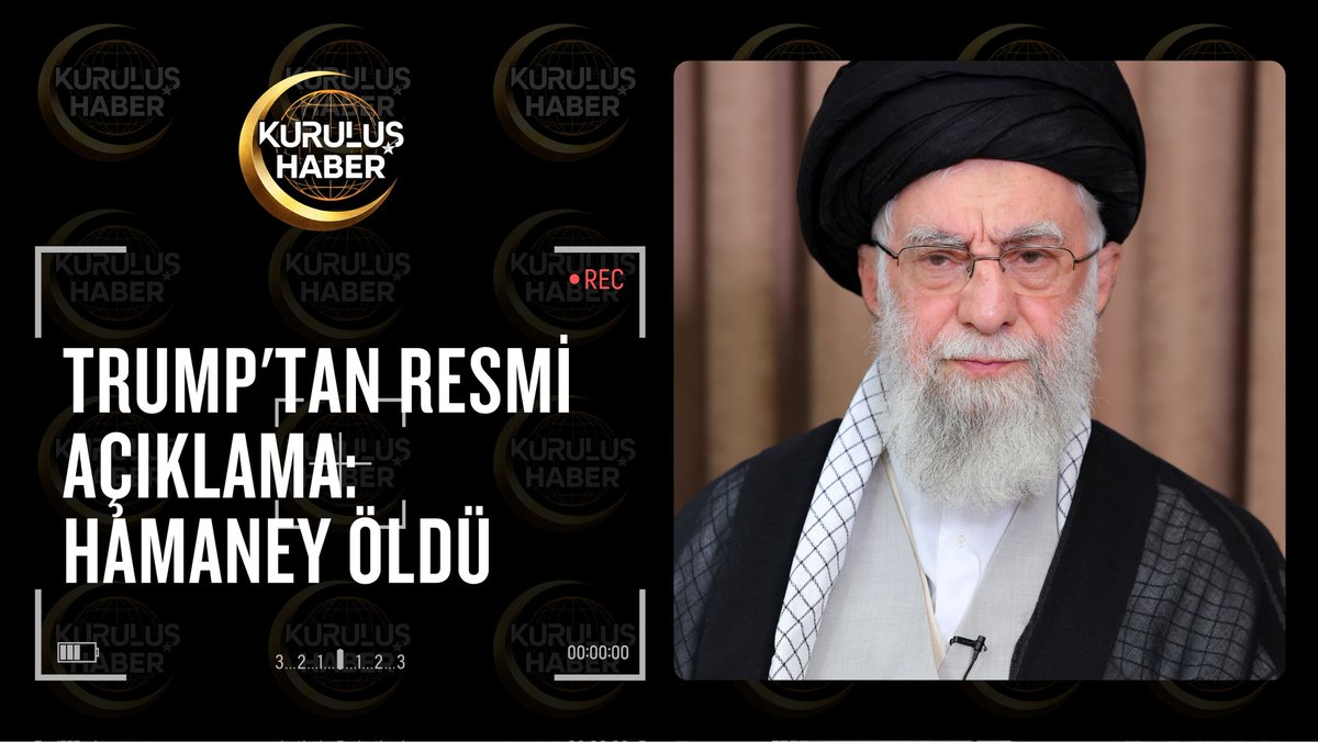 KurulusHaber's tweet photo. Trump resmi açıkladı:

Hamaney öldü!
"Sadece İran için değil, tüm dünyanın en şeytani insanının öldürülmesi adalettir" dedi. https://t.co/mN96UVUja8