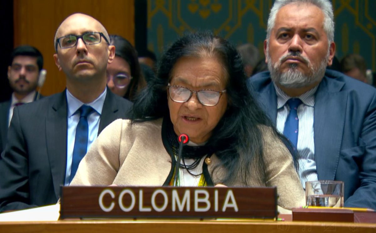 "Irán tiene la obligación de respetar y garantizar los derechos humanos (...) Pero también decimos con la misma firmeza: el incumplimiento de Irán en estos ámbitos no puede ser justificación para ejecutar unilateralmente ataques militares en contra de un Estado"
<a href="/ColombiaONU/">Colombia at the United Nations in New York</a>