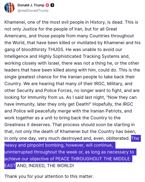 [情報] 川普證實哈米尼身亡 - 軍事 - PTT.BEST 批踢踢爆文