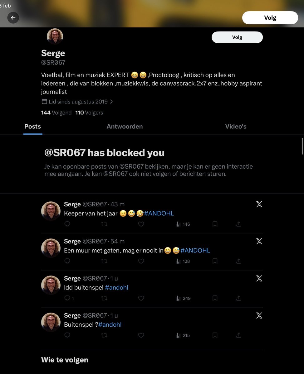 Callandt95's tweet photo. Plots stopte de posts? 🧐🧐🤡  #ANDOHL https://t.co/cpeWS63SrB