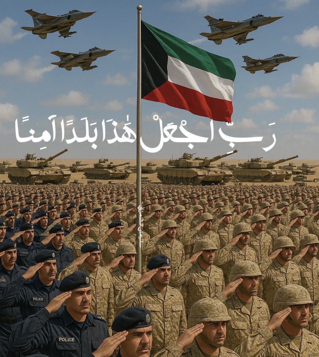 في هذه اللحظة…
وبينما يلتف الناس حول أسرهم في دفء الأمان،
يقف رجال الكويت في الصفوف الأولى،
ساهرين على حماية الوطن برًّا وبحرًا وجوًّا،
عيونهم لا تنام… وقلوبهم معلّقة بسلامة الأرض وأهلها 🇰🇼

اللهم احفظهم بعينك التي لا تنام، وقوِّ عزائمهم، وسدّد رميهم،
وأعدهم إلى أهلهم سالمين 🤲🏼