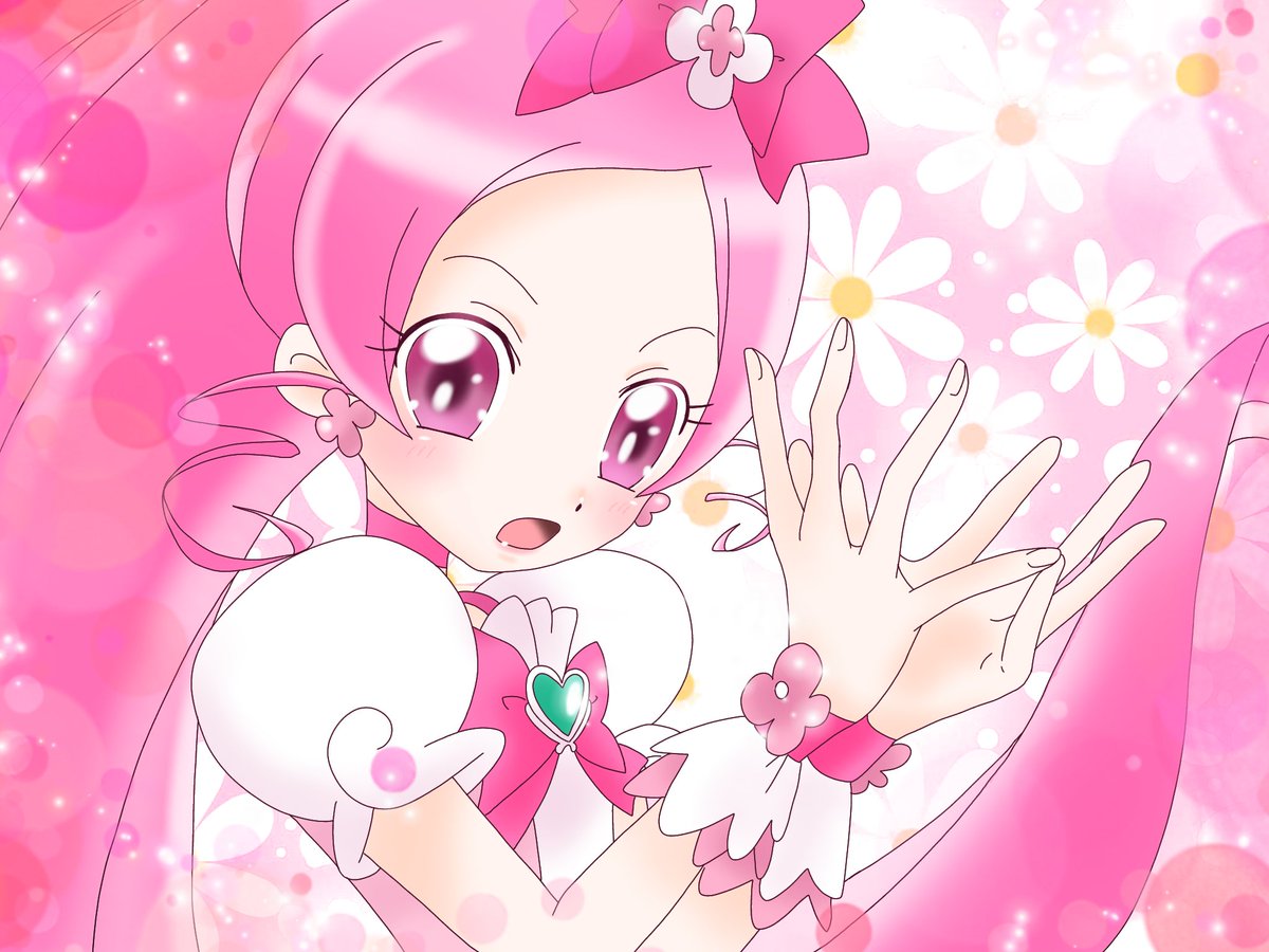 この前マリン描いたので、同じ感じのタッチでブロッサムも描いてみまし