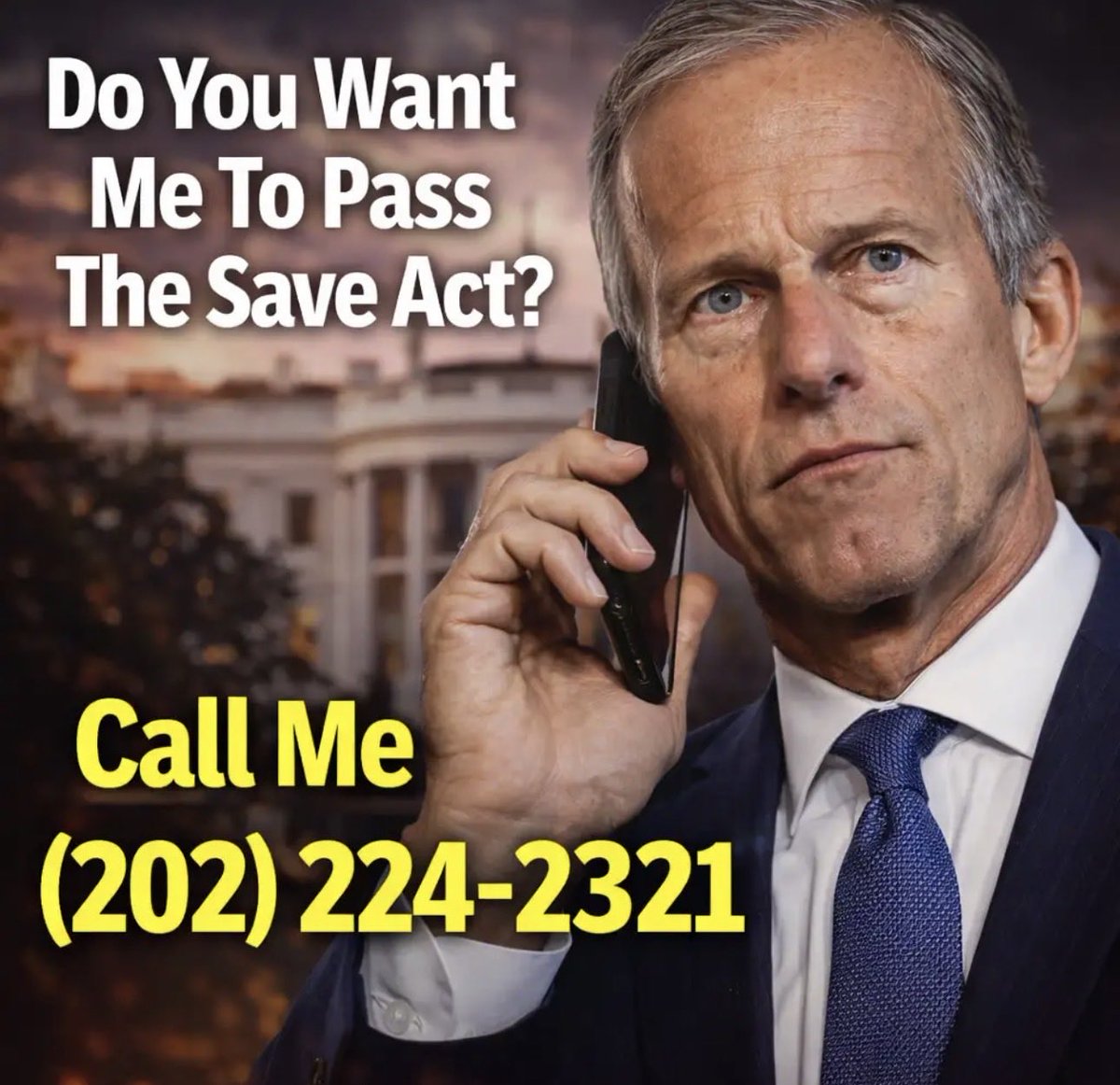 <a href="/HenryFrank02/">Henry</a> <a href="/RGary73/">rgary73</a> Here’s John Thune’s number, call and let him know what we want the Save America Act and no more excuses !!👇