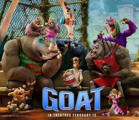 TurnAndBurn210's tweet photo. The #FelderFour went to see "GOAT" before Quattro's basketball game. I'm going to blaspheme here in the eyes of some, but I enjoyed that more than either Space Jam movie. Very well done and enjoyable! Highly recommend if you have kids or just like animated films 🎬👍🏀 #GOATmovie https://t.co/snFlTEgRNf