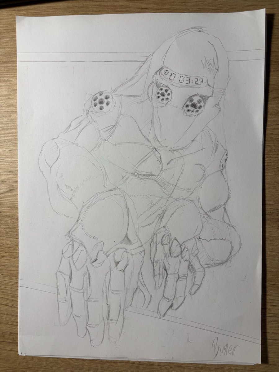 _pjuster_'s tweet photo. My drawing of Moody Blues - a stand of Leone Abbacchio from Jojo’s Bizzare adventure https://t.co/eS8CoBvYvf