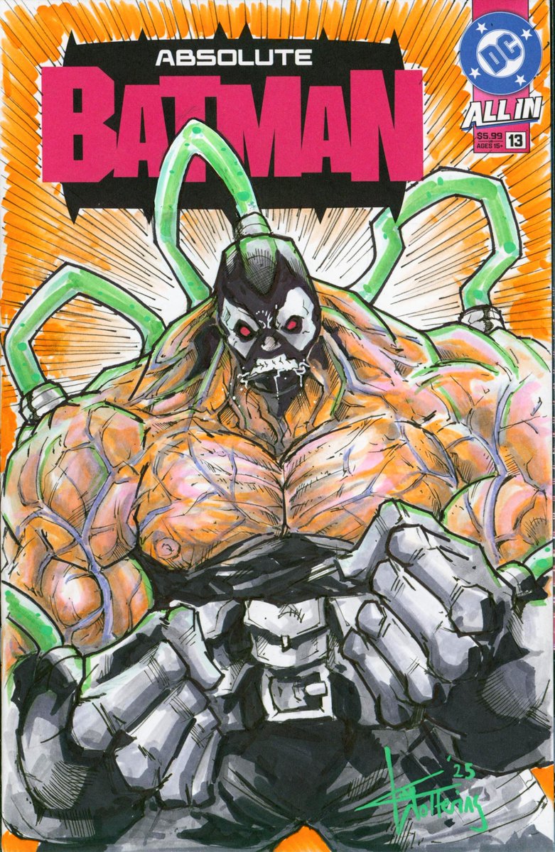MisterWolt's tweet photo. It's been a hot minute since I've posted anything on here.  Sorry about that!  

I'll try to make up for it by sharing this drawing of Bane that I did a few months back.  I tried my best to emulate the amazing Dale Keown.  @44numskull I'd love to see you draw Bane!