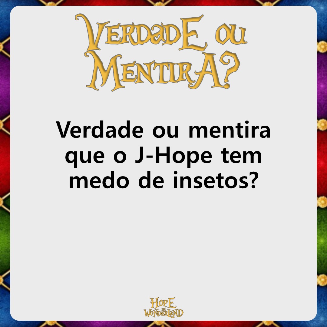 uarmyhopebrasil's tweet photo. Verdade ou ilusão? : O jogo da verdade ou mentira, 1 rodada! 👌❌👌
HOPE IN WONDERLAND
#TimeHope
#HOBIUARY2026
HOPE IN WONDERLAND
#Timejack
#HOBIUARY2026 https://t.co/FnkLvD5TVb