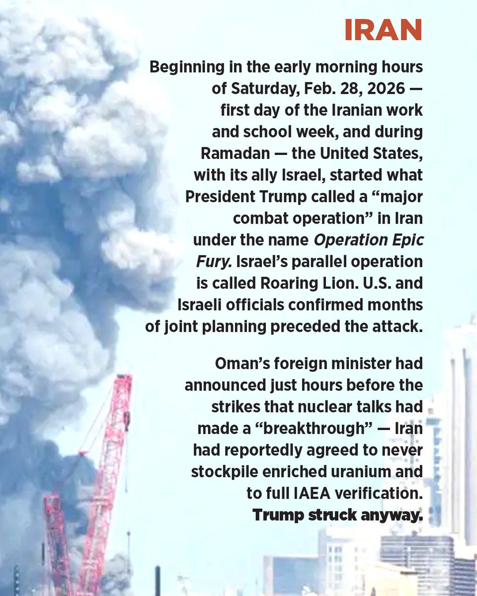 communistsusa's tweet photo. NO WAR ON IRAN!

Statement by the Communist Party USA https://t.co/5Rdlz1lmQk