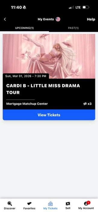 LowkeyluxeyDj's tweet photo. I’m desperately looking to Get Rid of my 3X tickets to Cardi B for tomorrow Show

 _At  Mortgage Matchup Center - Phoenix, AZ

Date: Sun, Mar 01,

I’ll transfer via Ticketmaster app
Happy to give the screen recording of the ticket Dm if you’re interested thanks https://t.co/dRoMNCZJGp