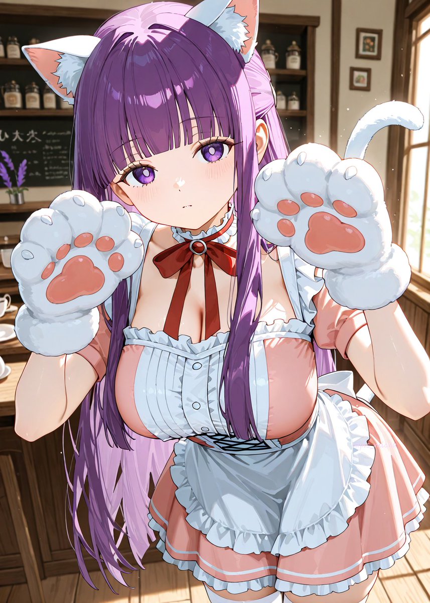 lapis_micha_sub's tweet photo. 久しぶりに…おはにゃん🐈✨ #フェルン https://t.co/UeubTr1Hwt