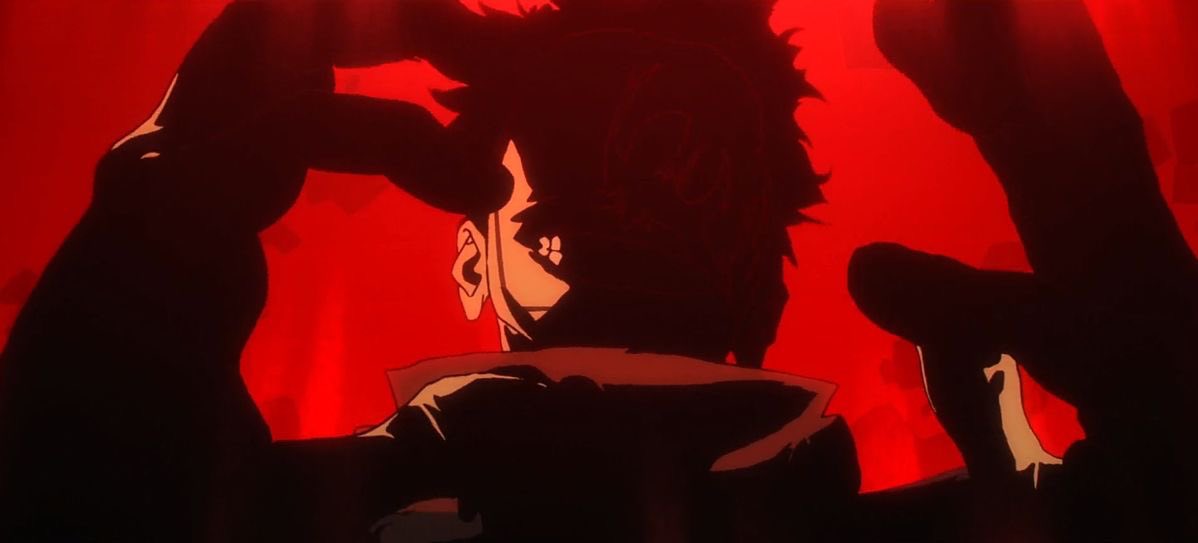 enkanokraii's tweet photo. i really love the contrast in these shots, it really looks like they’re mirrors of each other. sukuna revelling in the blood on his hands, vs the dissociated horror in yuji’s expression https://t.co/2Bc00iKE7S