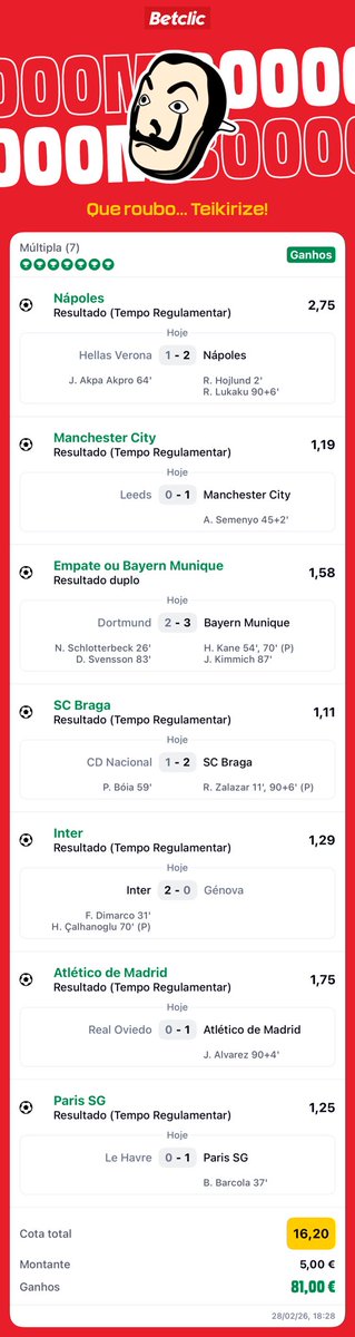 rmrsilva96's tweet photo. Obrigado ⁦@BetclicPortugal⁩ https://t.co/ZAtMFYhoIr
