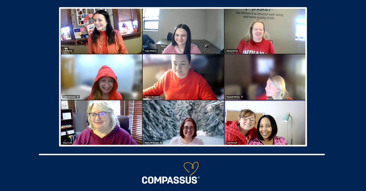 Our Ascension at Home together with Compassus home health teams in Kokomo and Anderson, IN, came together virtually to support the <a href="/GoRedForWomen/">GoRedforWomen</a> initiative ❤️ 

#Compassus #AscensionatHome #HomeHealth #GoRedForWomen #HeartHealthMonth