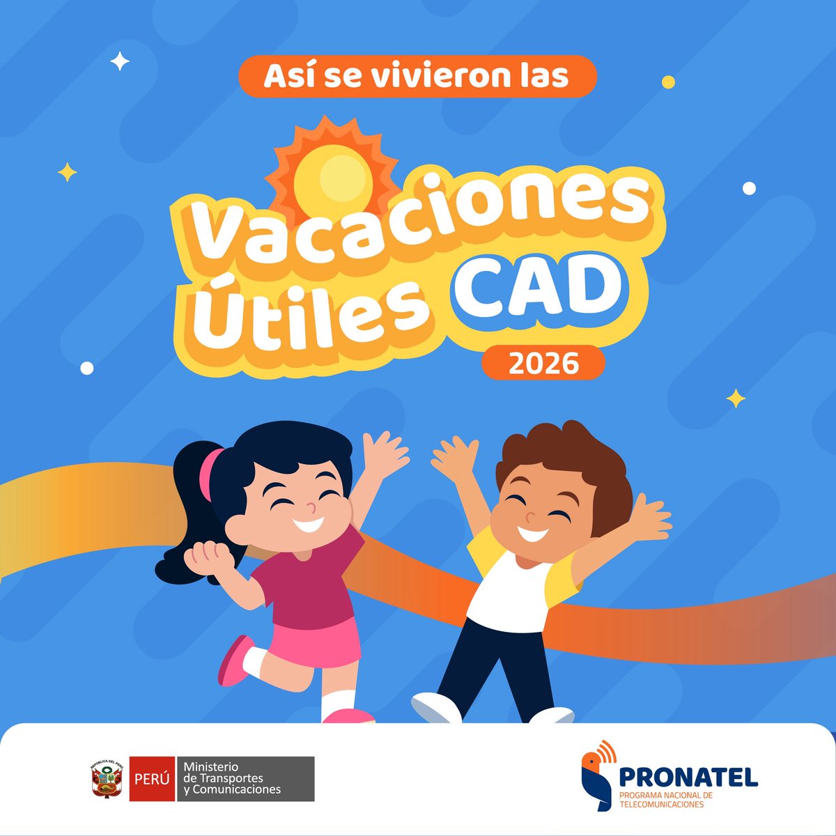 Pronatel_Peru's tweet image. ✨ Más niños digitales, gracias a las #VacacionesÚtilesCAD2026.✨ 
Más de 600 niñas y niños desarrollaron competencias digitales, exploraron la #InteligenciaArtificial y fortalecieron sus habilidades socioemocionales, en 104 Centros de Acceso Digital #CAD a nivel nacional.