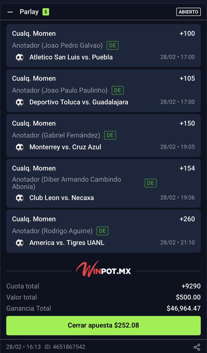 Si se gana regalo $500 alv 

Dale ❤️ y RT para participar 

Registrate en WINPOT con mi codigo y te regalo $500: winpot.me/alanpicks
