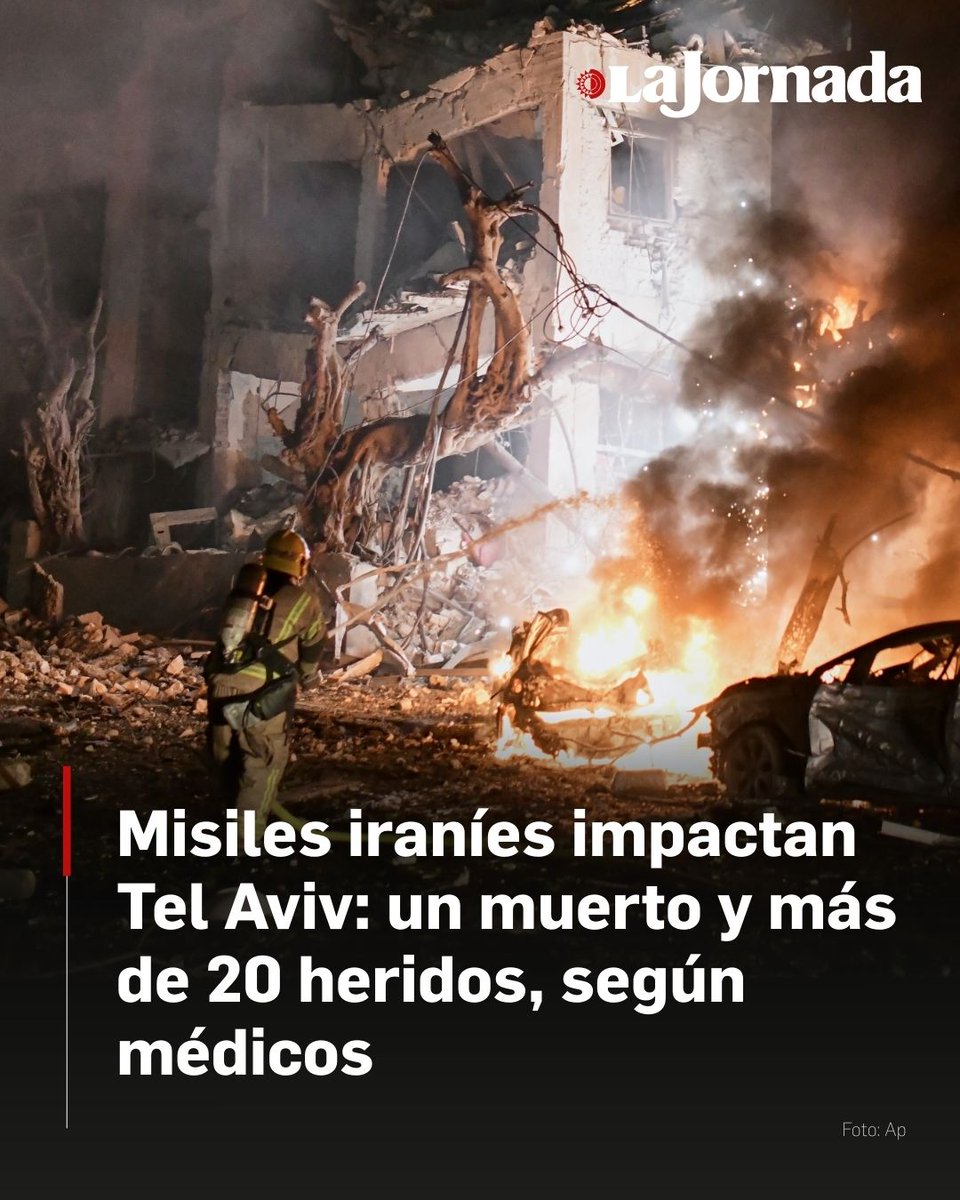 Misiles iraníes impactan #TelAviv: un muerto y más de 20 heridos, según médicos

El armamento de #Teherán logró evadir el Domo de Hierro de Israel, e impactar en Tel Aviv, de acuerdo con un corresponsal de Sputnik en la región. Tras el evento, los servicios de emergencia