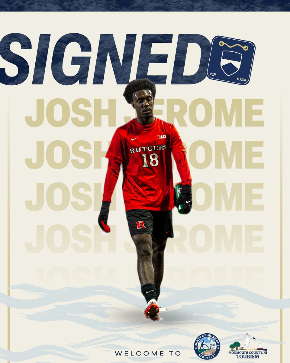 WeAreMonmouth's tweet image. Another Scarlet Knight back to the Basie!

Welcome back Josh Jerome to FC Monmouth!

The Freehold native steps up into what with be a massive 2026 season💪

#wearemonmouth