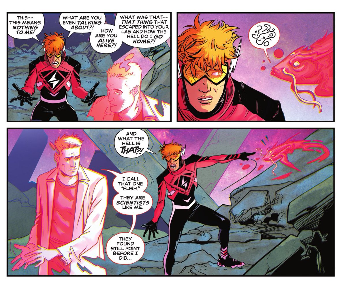 aejacobs85's tweet photo. @DCOfficial finally introduced Flish! (Absolute Flash, Vol. 1 Issue 11: “THE WAR OF THE FLASHES, PART 1,” 1/28/2026. Written by Jeff Lemire, Art by Nick Robles, Letters by Tom Napolitano.) https://t.co/XuXUVUtoVe