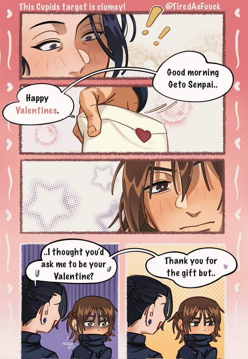 TiredAsFuuck's tweet image. Late #ValentinesDay mini comic with #SuguLena ! 💕

Thank you all for being patient and waiting 🙇‍♀️🥹 #jjk #ocxcanon