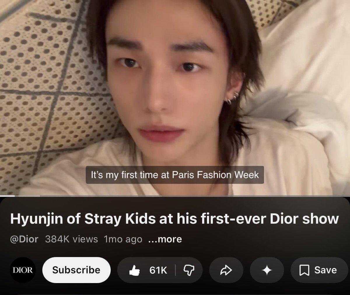 You have no idea how insane it is that Hyunjin had his own 4+ mins vlog posted on Dior’s official channel and only his content was shared across all Dior platforms for his first show as a GUEST 😭 Not even all of their BAs get this kind of treatment. Now he’s attending the