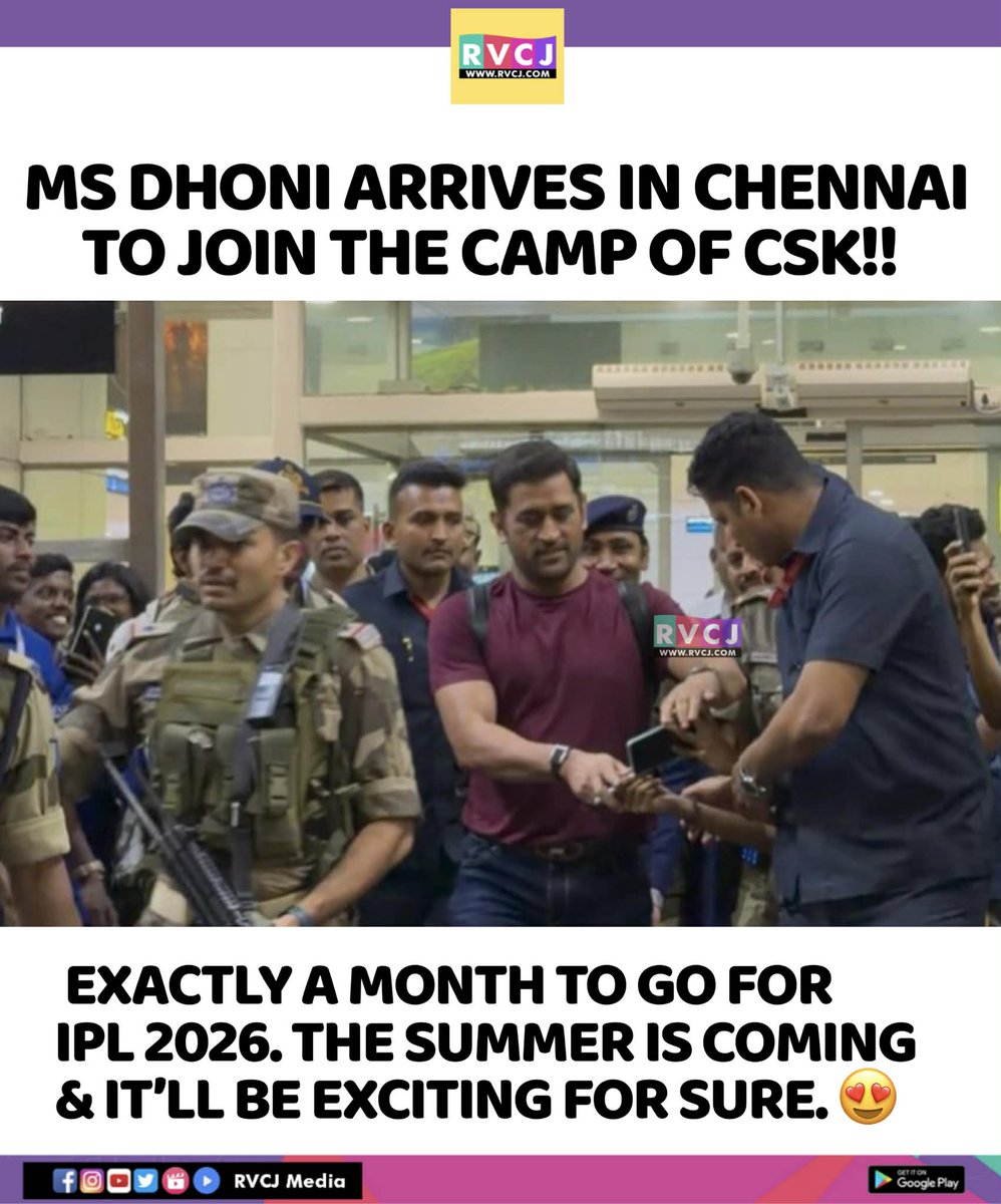 RVCJ_FB's tweet photo. MS Dhoni Is Here 🔥🐐💛 https://t.co/NCYScBgTP7