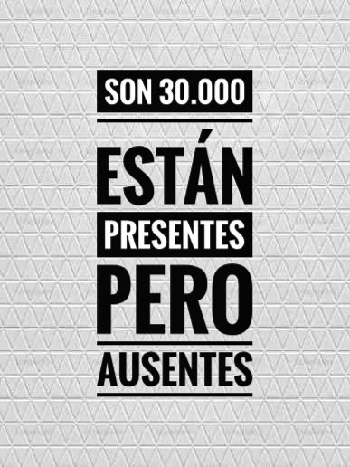 Marzo
Mes de la
Memoria

Son 30.000
Están PRESENTES
Pero ausentes

#50AñosDelGolpeGenocida 
#Son30Mil