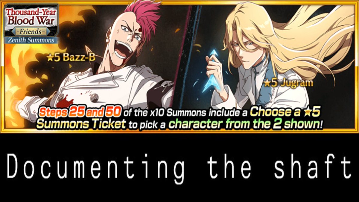 CaptSoni2's tweet photo. Bleach Brave Souls Thousand Year Blood War Friends Zenith Summons
https://t.co/nalbkNYSEl https://t.co/9DcNhDqpvc