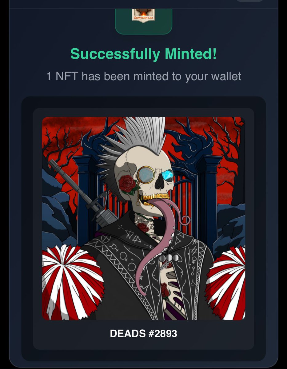 Another sick #mint! On <a href="/gravemint/">Gravemint</a> love these <a href="/SOLANADEADS/">SOLANA DEADS</a>