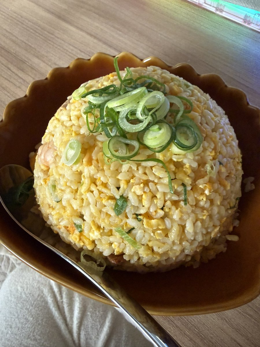 お昼チャーハンにした😊
