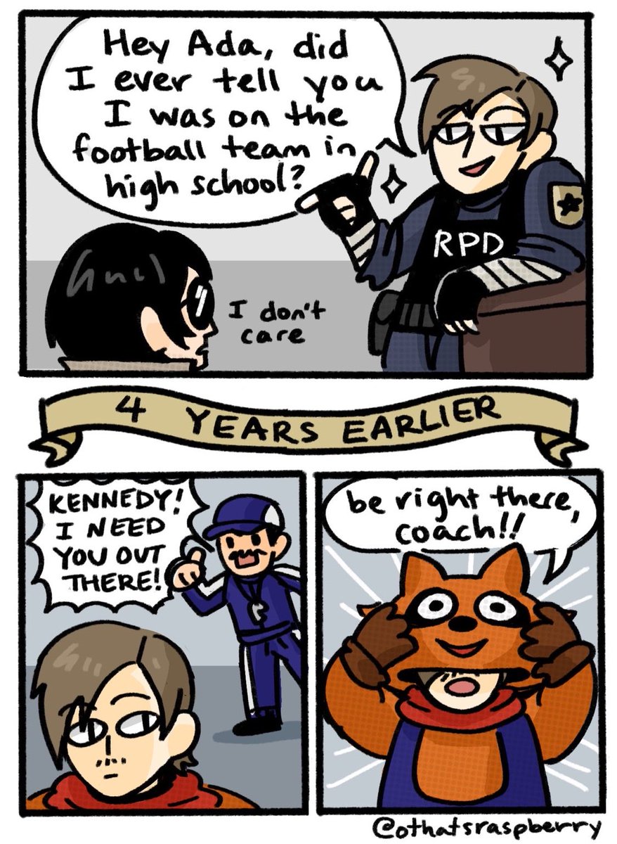 i can’t play re9 for a few more days, so here’s a thread of some re2 and re4 Leon comics