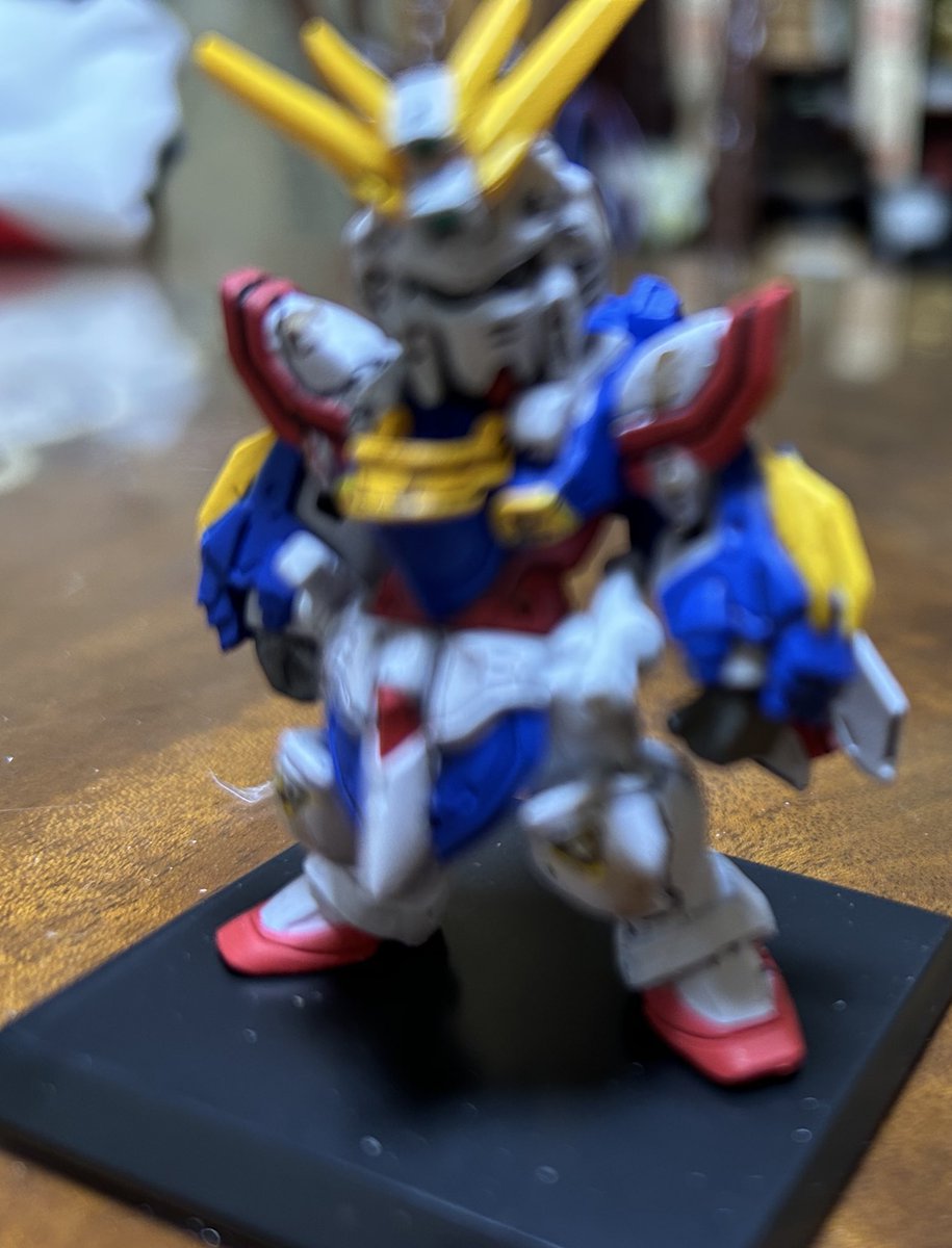 TTamesuke0515's tweet photo. というわけで昔のガンダム コンバージゴッドガンダム に墨入れ、ちょっと汚してみました
少し食おうが上がってたら幸いです
　#ガンダムコンバージ#gガンダム https://t.co/GLXNsFHNBr
