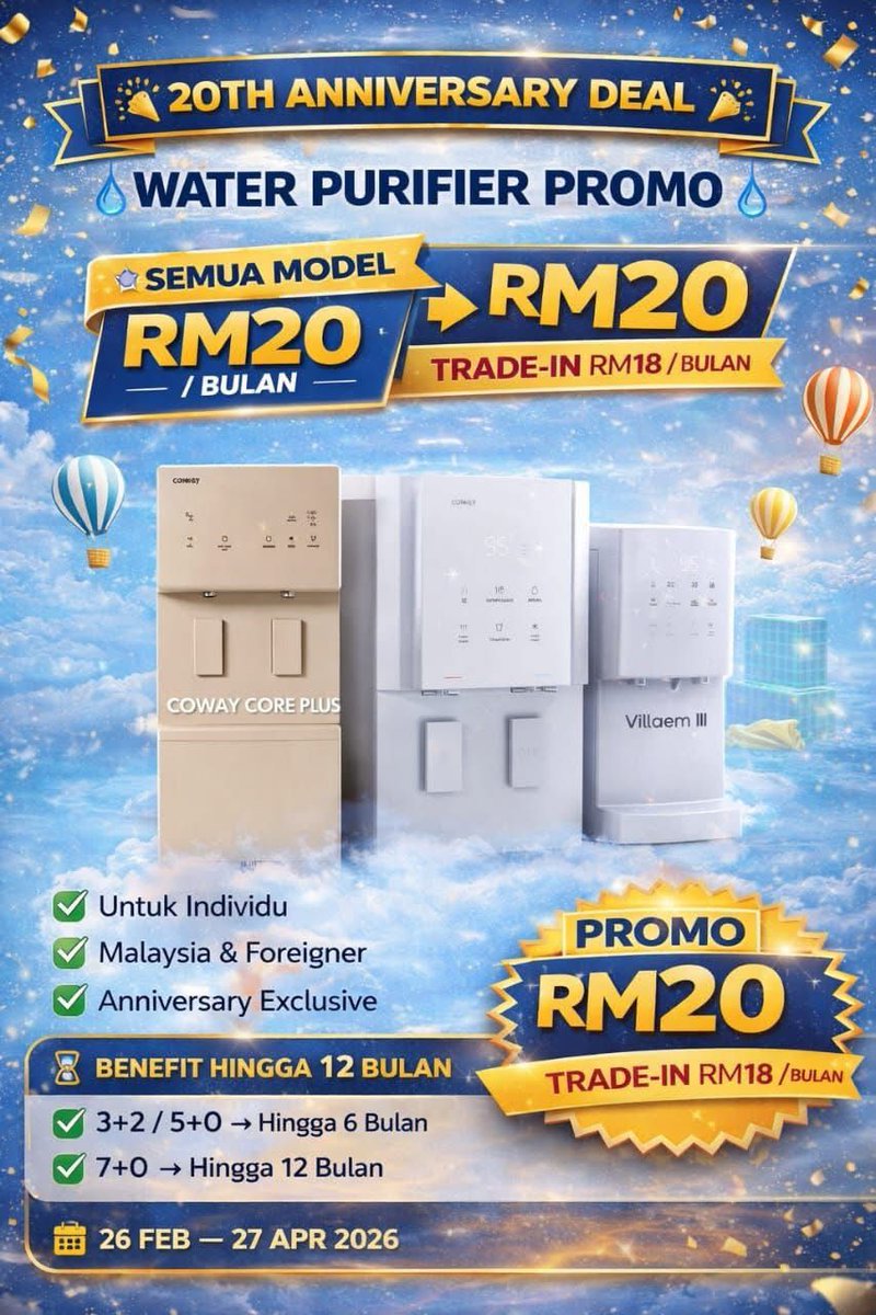 princenadhir's tweet photo. 🔥 MASA TERBAIK UNTUK UPGRADE KE PRODUK COWAY !🔥

Promo Penapis Air serendah RM20 sebulan Biar betul ni? 😱😱😱 Ya, betul! Serendah RM20 sahaja selama 12 bulan

Nak tahu lebih lanjut , boleh DM atau wassap no ini 0123078651

NADHIR 
Coway Consultant Health Planner
733643 https://t.co/TJJUHCR0W3