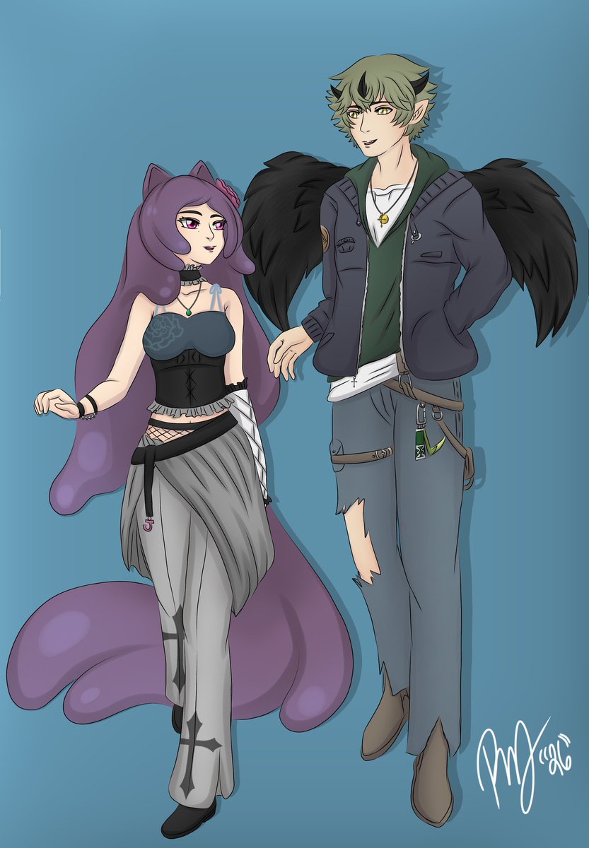 My art pal <a href="/merelymeeka/">merelymeeka</a> and I in our new looks~