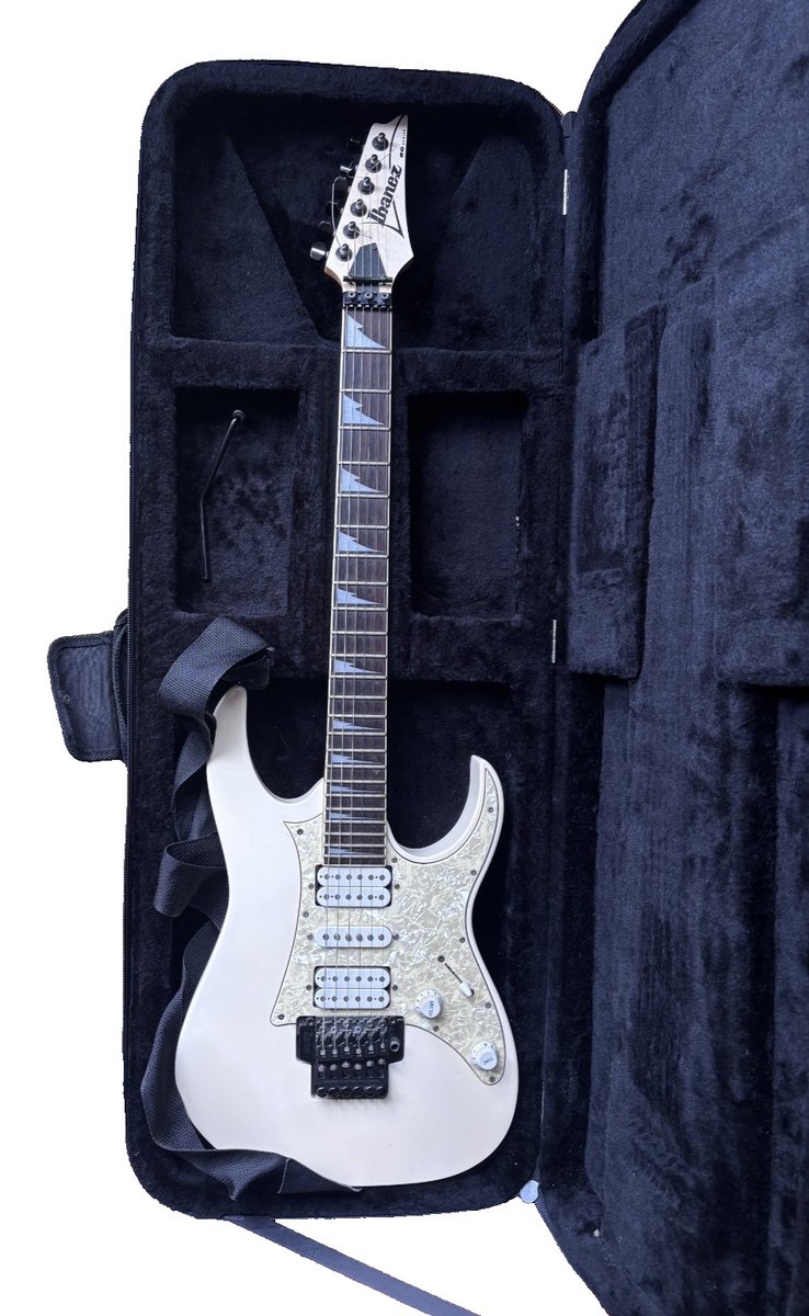 Ibanez RG350DX Pearl White – Made in Korea – 24 Fret + Hard Case +