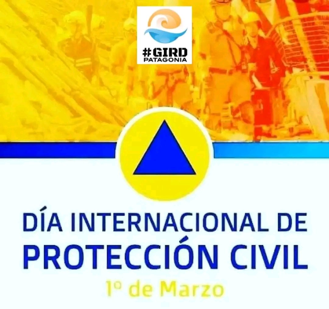 GirdPatagonia's tweet photo. Todos los 1 de Marzo se conmemora el Día Mundial de la Protección Civil, un homenaje a los hombres y mujeres que trabajan en las organizaciones de protección civil en todo el mundo, dedicados a la prevención y reducción de desastres naturales y otras emergencias.-
#GIRD https://t.co/EqQS0nIefx