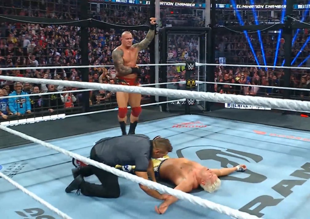 GPTGFG's tweet photo. Honestly just take my previous take on Royal Rumble and place it for Elimination Chamber. Everything was mid, except the end of the Men's Chamber match, even tho match itself was also mid. They gonna ruin the value of the event and Randy's win huh? 5/10 #WWE #WWEChamber https://t.co/9xbeyRjjAk