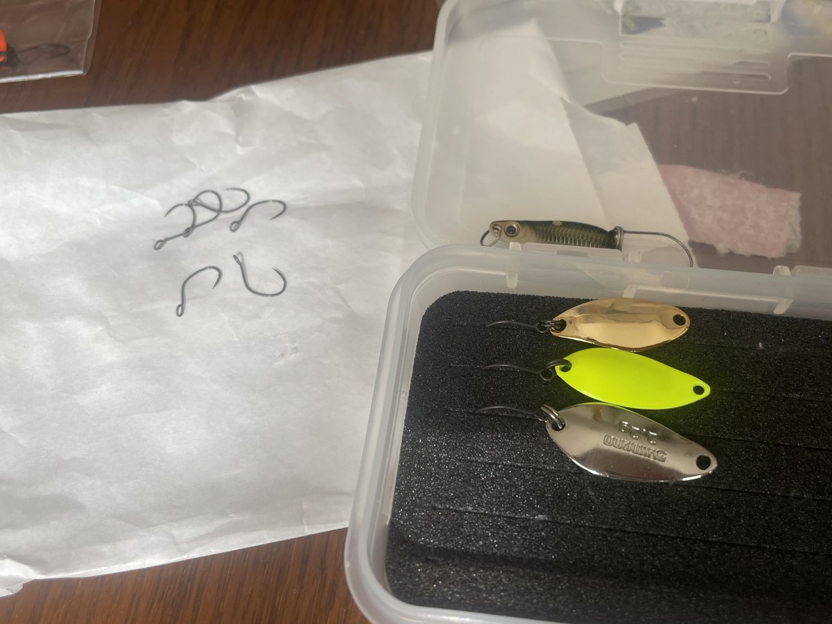 チャビング用にスプーン🥄買って来た😎 そしてフックも交換した！