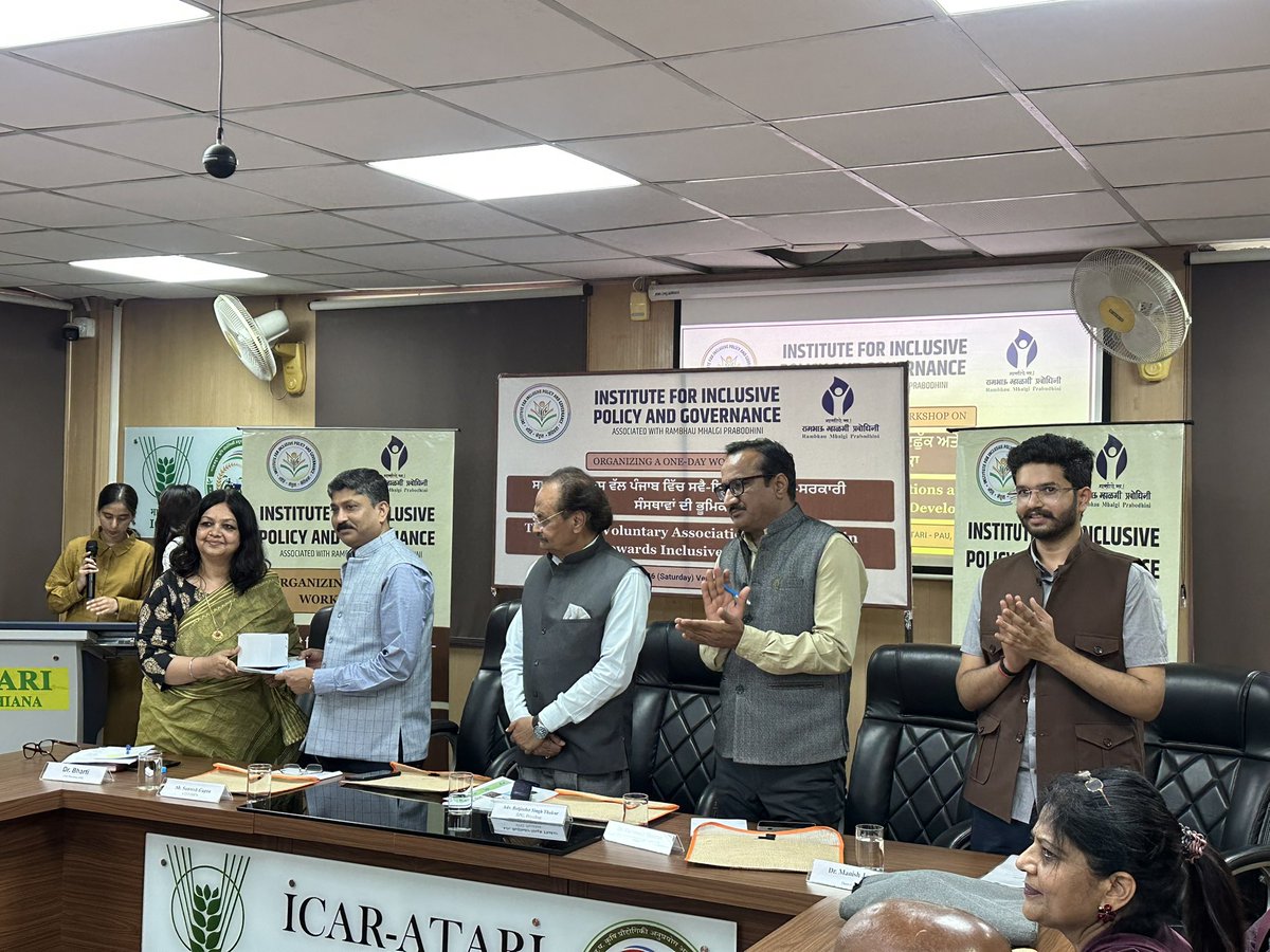IIPG_RMP's tweet photo. IIPG, in association with RMP, successfully inaugurated the one-day workshop on “The Role of Voluntary Associations &amp; NGOs in Punjab towards Inclusive Development” at ICAR–ATARI, PAU, Ludhiana.

#IIPG #InclusiveDevelopment #NGOs #Punjab #CSR https://t.co/Hmu4NAkR3E