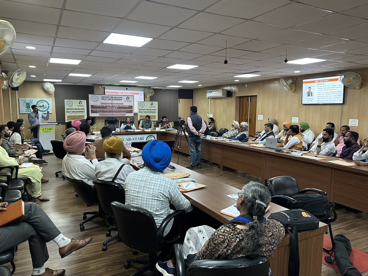IIPG_RMP's tweet photo. IIPG, in association with RMP, successfully inaugurated the one-day workshop on “The Role of Voluntary Associations &amp; NGOs in Punjab towards Inclusive Development” at ICAR–ATARI, PAU, Ludhiana.

#IIPG #InclusiveDevelopment #NGOs #Punjab #CSR https://t.co/Hmu4NAkR3E