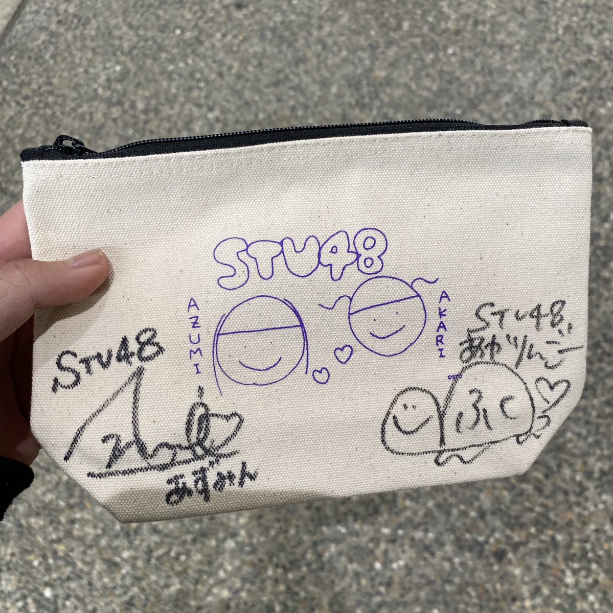 岡田あずみ #福田朱里 サイン入りポーチありがとうございました◎